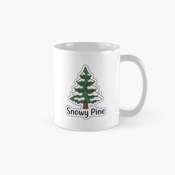 Item preview, Snowy Pine Winter Tree - Nature Typography Sticker designed and sold by SimpleP.