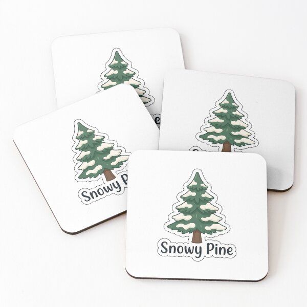 Item preview, Snowy Pine Winter Tree - Nature Typography Sticker designed and sold by SimpleP.
