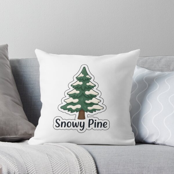 Item preview, Snowy Pine Winter Tree - Nature Typography Sticker designed and sold by SimpleP.