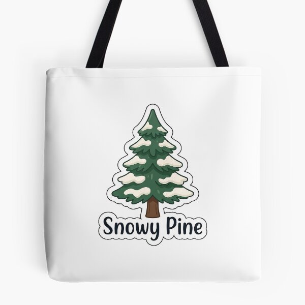Item preview, Snowy Pine Winter Tree - Nature Typography Sticker designed and sold by SimpleP.