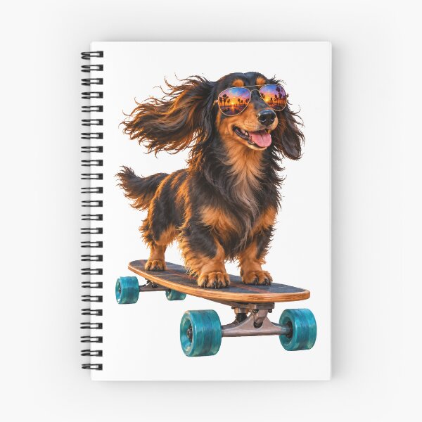 Item preview, Sunset Rider – Long-Haired Dachshund at Venice Beach designed and sold by Russell Thorne.