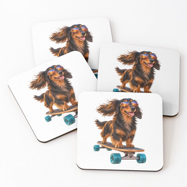 Item preview, Sunset Rider – Long-Haired Dachshund at Venice Beach designed and sold by Russell Thorne.