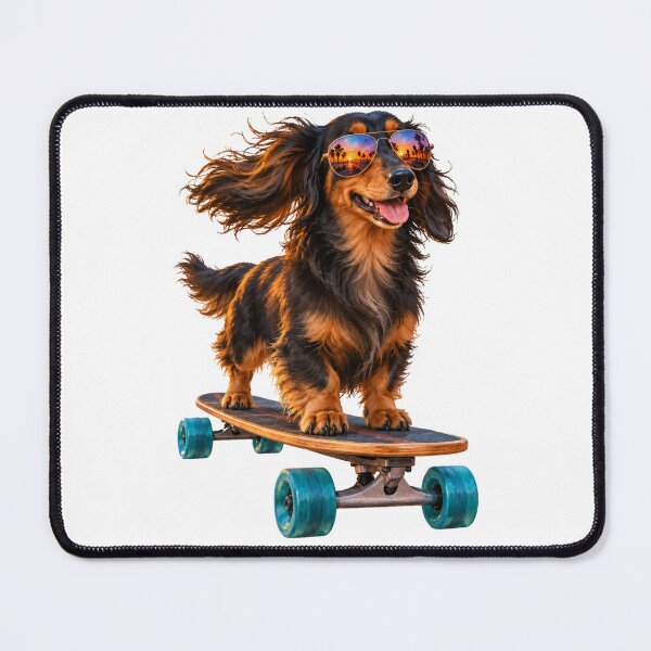 Item preview, Sunset Rider – Long-Haired Dachshund at Venice Beach designed and sold by Russell Thorne.
