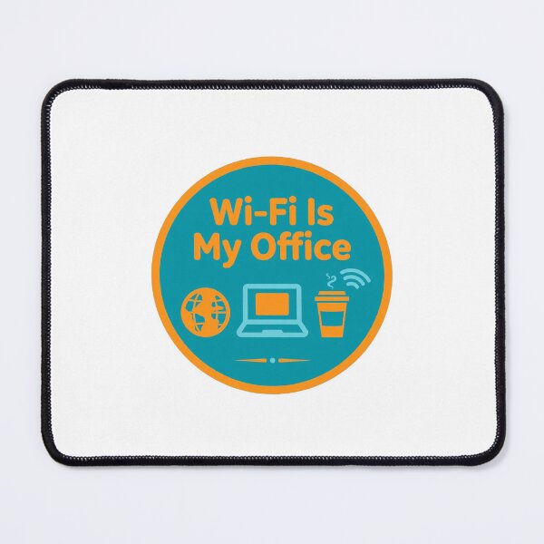 Item preview, Wi-Fi Is My Office - Digital Nomad Remote Work Badge Funny designed and sold by Htkester1.