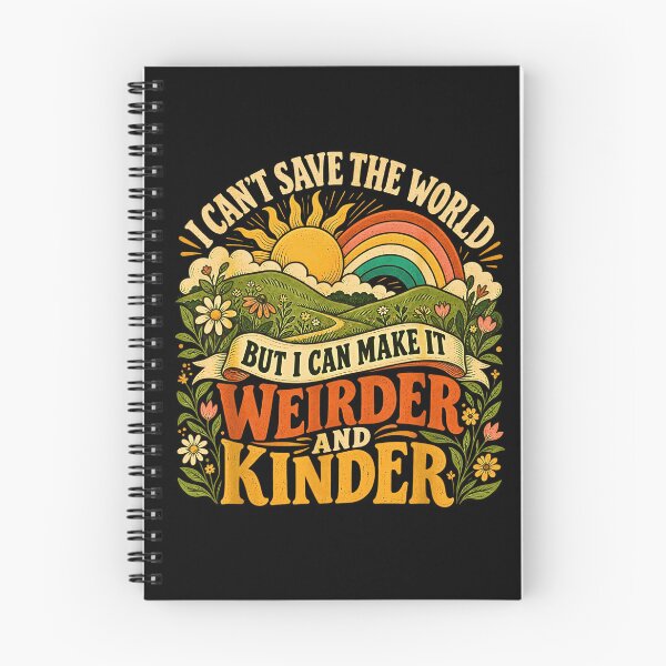 Item preview, I Cant Save The World But I Can Make It Weirder And Kinder Rainbow Nature Fan designed and sold by Byhergawaa.
