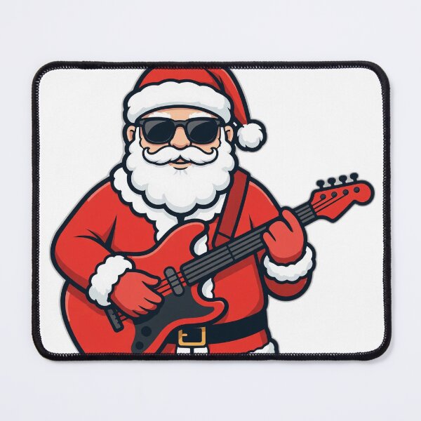 Item preview, Rocker Santa Shirt – Cool Christmas Holiday Tee designed and sold by KERK Art and Design.