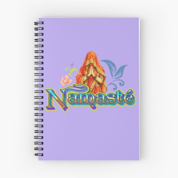 Item preview, Namasté Indian Greeting Lotus Woman Folded Hands Typography Art designed and sold by Miheerala.