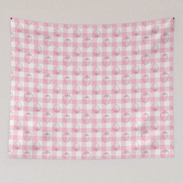 Item preview, Pink Gingham Strawberries designed and sold by DisorderlyDigital.