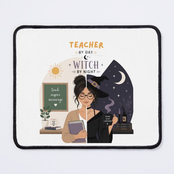 Item preview, Teacher By Day, Witch By Night designed and sold by Fantasy Football Company.