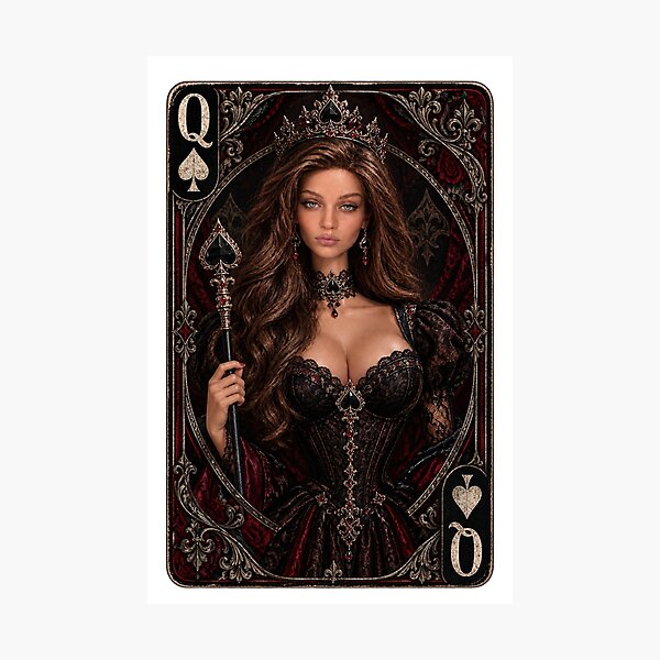Item preview, Queen of Spades Gothic Dark Fantasy designed and sold by Moxie-Cat-Universe.