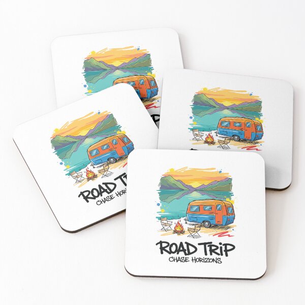 Item preview, Retro Caravan Lake Camping Travel Art Print designed and sold by Merch by Das Design Studio.