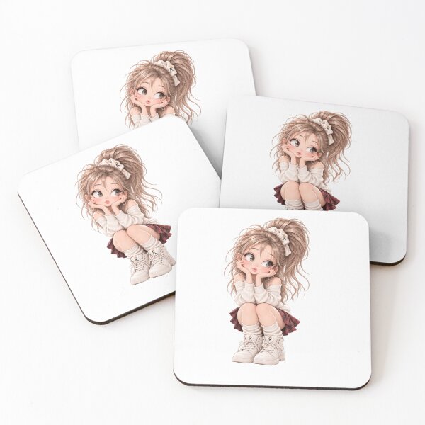Item preview, Cute Anime Girl Sitting Pose designed and sold by GRFORA.