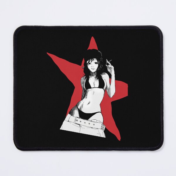 Item preview, Cyberpunk Red Retro Star Anime Girl Y2K Gothic Grunge designed and sold by Glow-Paw-Studio.