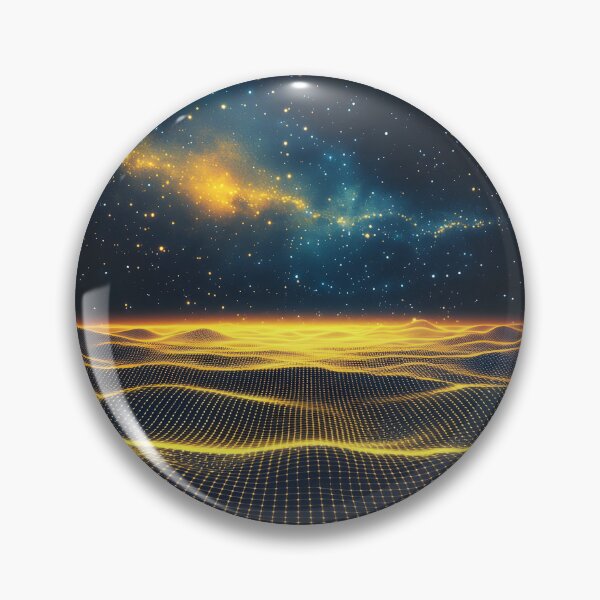 Item preview, Holographic Grid Landscape, 3d Render, Vibrant Yellow designed and sold by Checho30.