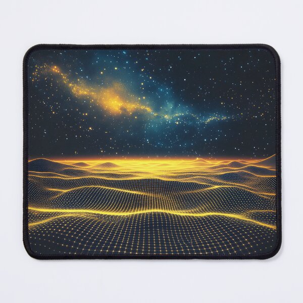 Item preview, Holographic Grid Landscape, 3d Render, Vibrant Yellow designed and sold by Checho30.