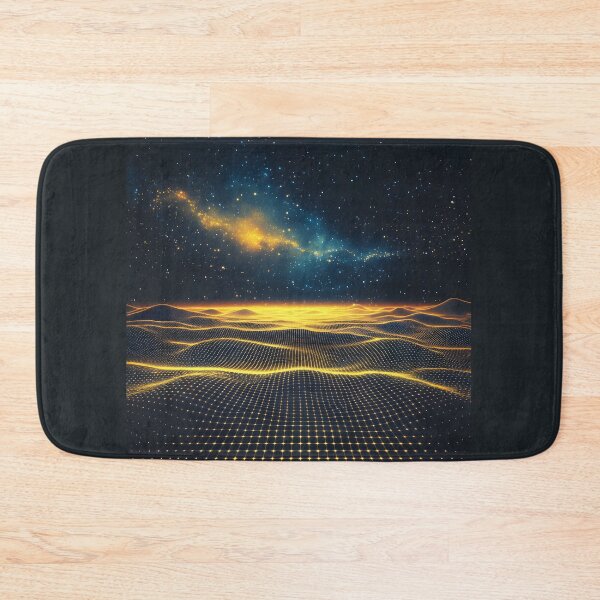 Item preview, Holographic Grid Landscape, 3d Render, Vibrant Yellow designed and sold by Checho30.