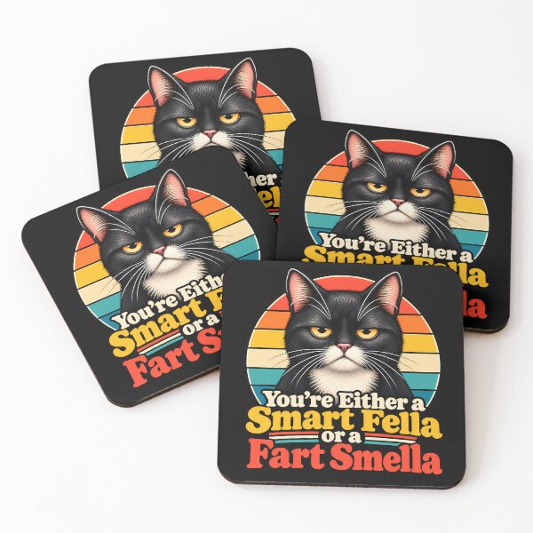 Item preview, You’re Either a Smart Fella or a Fart Smella - Funny Cat Meme designed and sold by RetroOddity.