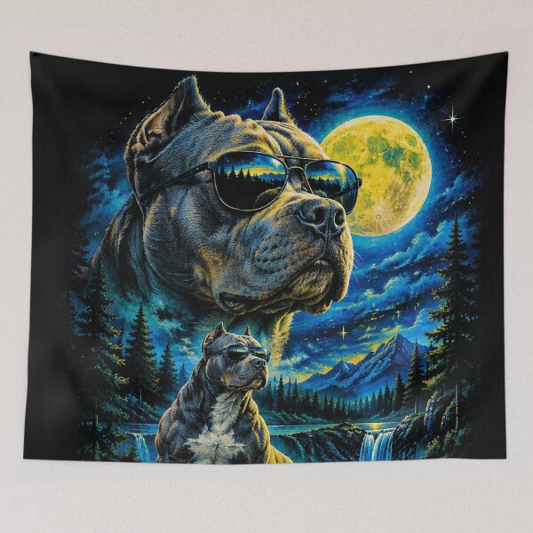 Item preview, American Pitbull with sunglasses vintage 90s wildlife designed and sold by aponwao.