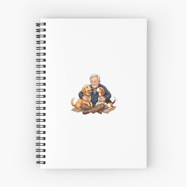 Item preview, Unconditional Love: Affectionate Elderly Man Hugging His Loyal Dogs designed and sold by FootprintofLove.