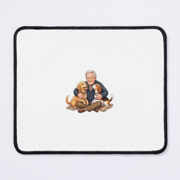 Item preview, Unconditional Love: Affectionate Elderly Man Hugging His Loyal Dogs designed and sold by FootprintofLove.