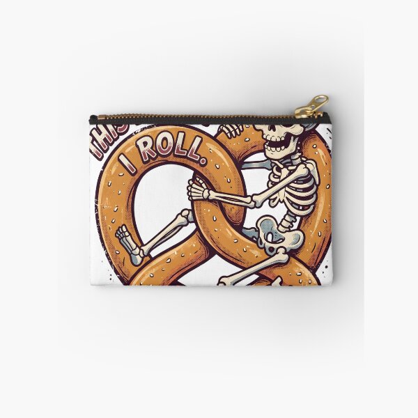 Item preview, Skeleton Hugging an Oversized Pretzel designed and sold by MisteryDesigner.