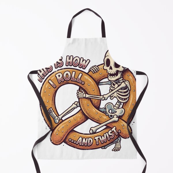 Item preview, Skeleton Hugging an Oversized Pretzel designed and sold by MisteryDesigner.