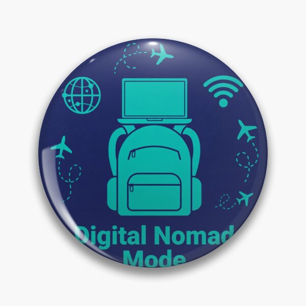 Item preview, Digital Nomad Mode - Remote Work Backpack Laptop Badge designed and sold by Htkester1.