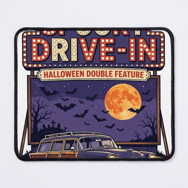 Item preview, Spooky Drive-In — Halloween Double Feature Retro Theater Shirt designed and sold by To Err Is To Be Human.