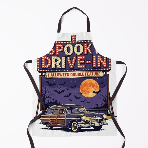 Item preview, Spooky Drive-In — Halloween Double Feature Retro Theater Shirt designed and sold by PulsivoxRecords.