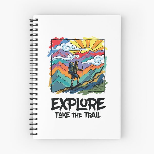 Item preview, Solo Hiker Mountain Trail Adventure Art Print designed and sold by Merch by Das Design Studio.