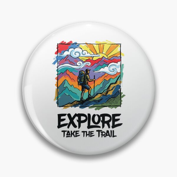 Item preview, Solo Hiker Mountain Trail Adventure Art Print designed and sold by Merch by Das Design Studio.