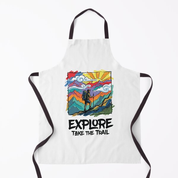 Item preview, Solo Hiker Mountain Trail Adventure Art Print designed and sold by Merch by Das Design Studio.