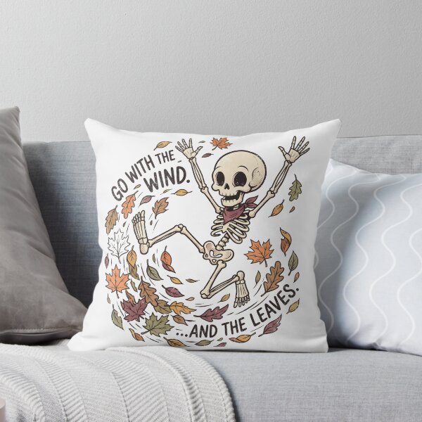 Aperçu de l'œuvre Skeleton Jumping into a Pile of Autumn Leaves créée et vendue par MisteryDesigner.