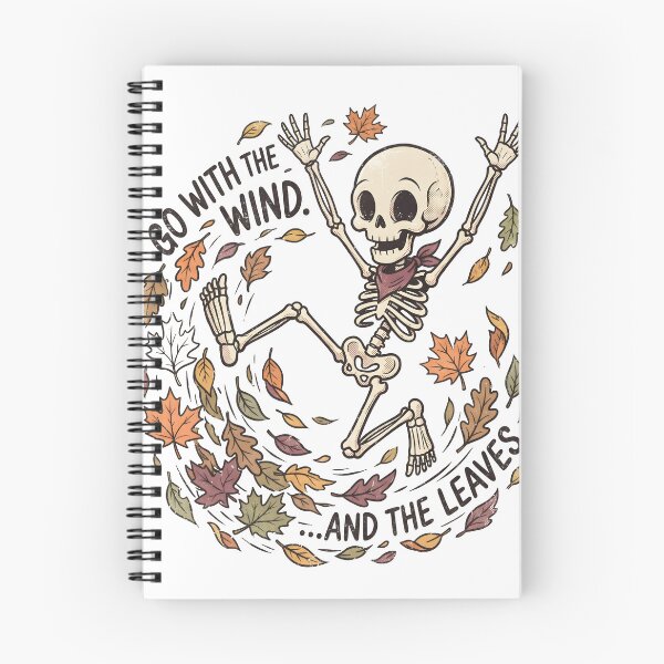 Item preview, Skeleton Jumping into a Pile of Autumn Leaves designed and sold by MisteryDesigner.