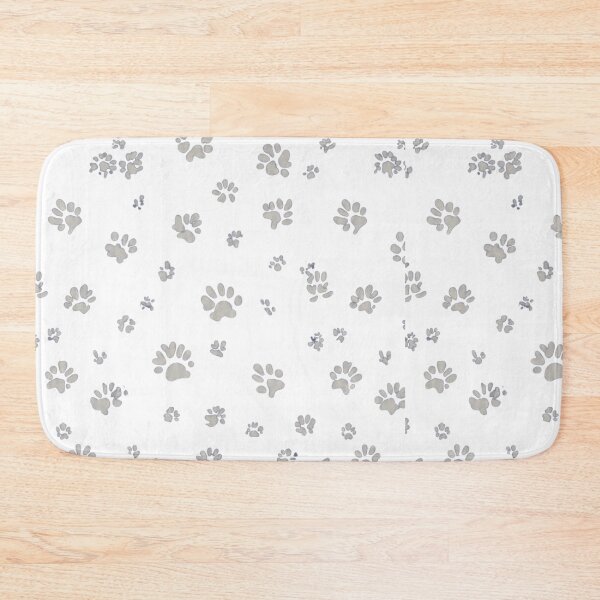 Item preview, Gray Paw Print Pattern-Cute Animal Paws on White Background Seamless  designed and sold by LC&LCPlatform.