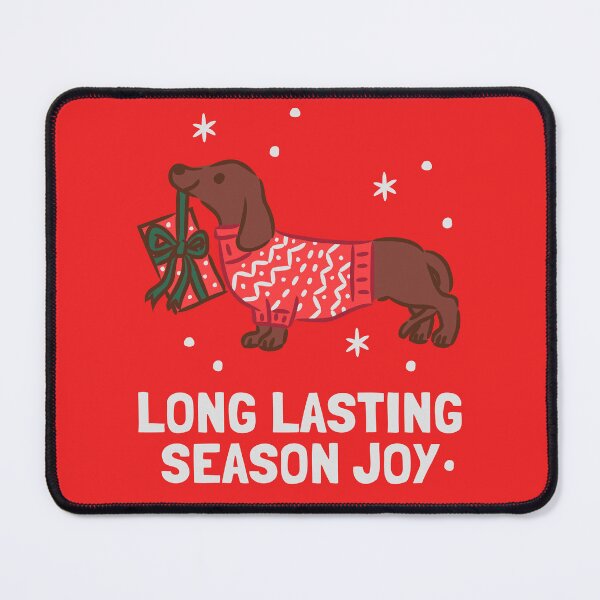 Item preview, Dachshund Dog wearing Red Christmas Sweater and Scarf designed and sold by monkik.