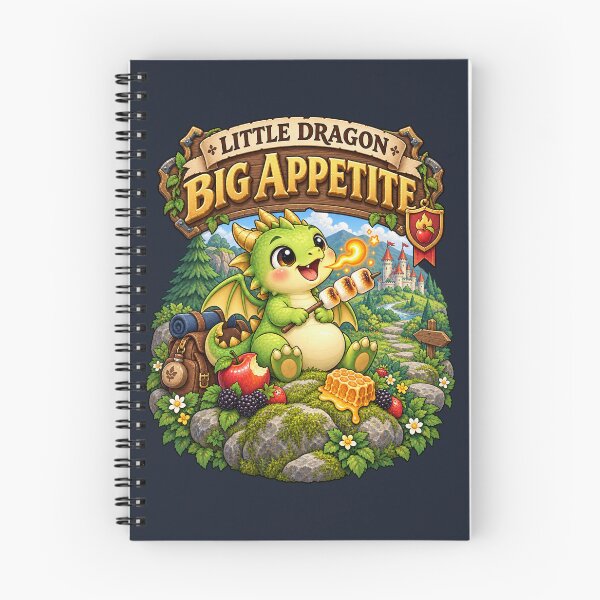 Item preview, Little Dragon Big Appetite - Cute Baby Dragon Marshmallows designed and sold by WUSCHELWORKS.