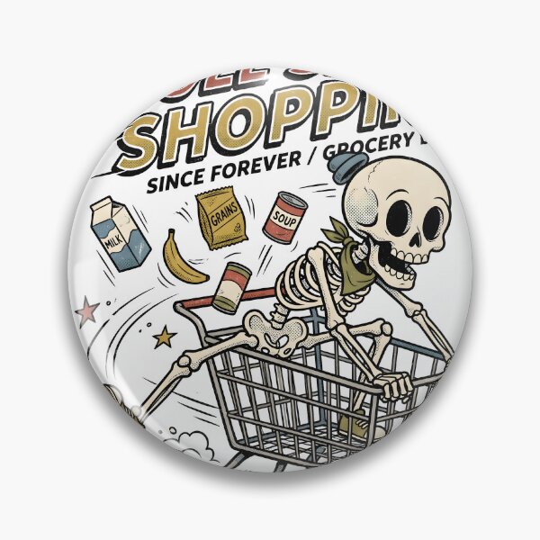 Item preview, Skeleton Riding Fast in a Shopping Cart designed and sold by MisteryDesigner.