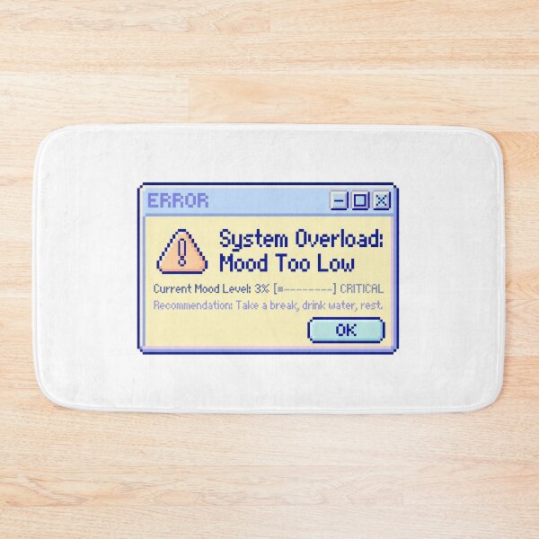 Item preview, System Overload Mood Too Low - Retro 90s Error Window Sticker - Y2K Tech Nostalgia designed and sold by Htkester1.