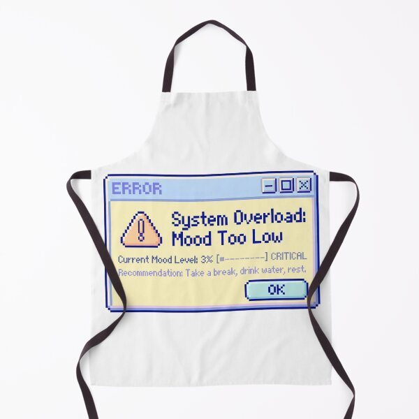 Item preview, System Overload Mood Too Low - Retro 90s Error Window Sticker - Y2K Tech Nostalgia designed and sold by Htkester1.
