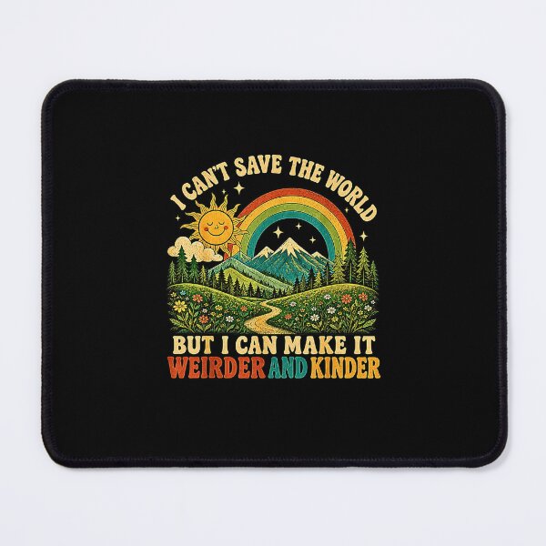Item preview, I Cant Save The World But I Can Make It Weirder And Kinder Rainbow Nature Fan designed and sold by Byhergawaa.