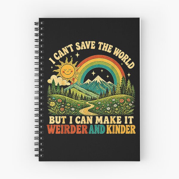 Item preview, I Cant Save The World But I Can Make It Weirder And Kinder Rainbow Nature Fan designed and sold by Byhergawaa.