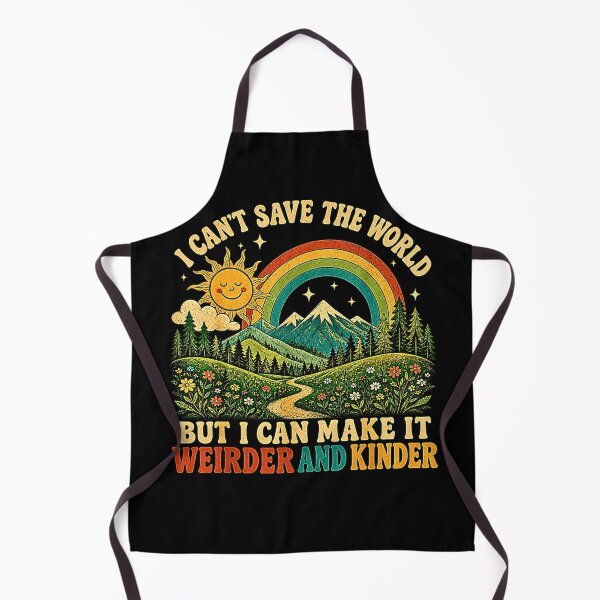 Item preview, I Cant Save The World But I Can Make It Weirder And Kinder Rainbow Nature Fan designed and sold by Byhergawaa.