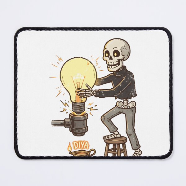 Item preview, Skeleton Installing a Lightbulb Overhead designed and sold by MisteryDesigner.