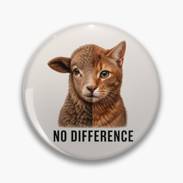 Item preview, No Difference Vegan Animal Welfare Lamb Cat Farm Animals Pets Animal Rights Go Vegan designed and sold by Annika Shurafa.