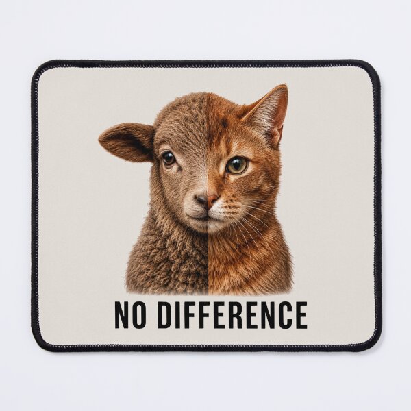 Item preview, No Difference Vegan Animal Welfare Lamb Cat Farm Animals Pets Animal Rights Go Vegan designed and sold by Annika Shurafa.
