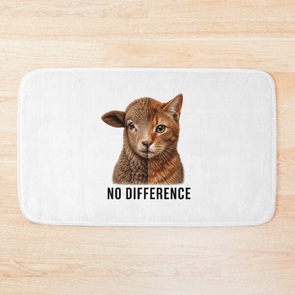 Item preview, No Difference Vegan Animal Welfare Lamb Cat Farm Animals Pets Animal Rights Go Vegan designed and sold by Annika Shurafa.