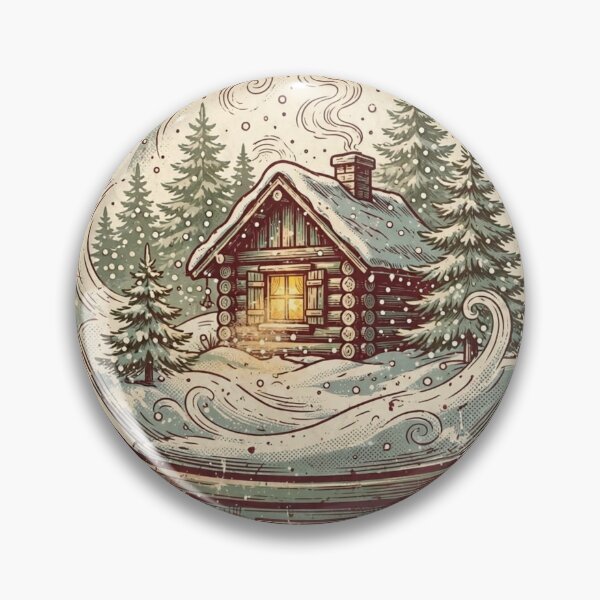 Artikelvorschau, Snow Globe Cabin Shirt – Vintage Christmas Holiday Tee entworfen und verkauft von KERK Art and Design.