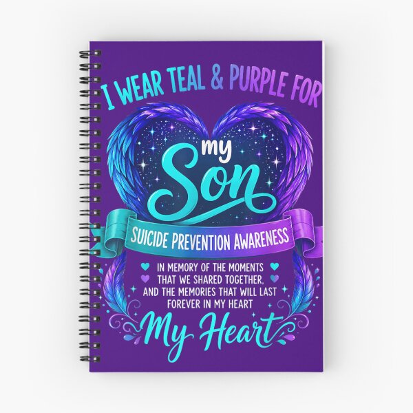 Item preview, I Wear Teal and Purple for My Son Suicide Prevention designed and sold by Crookedorbit ⭐⭐⭐⭐⭐ .