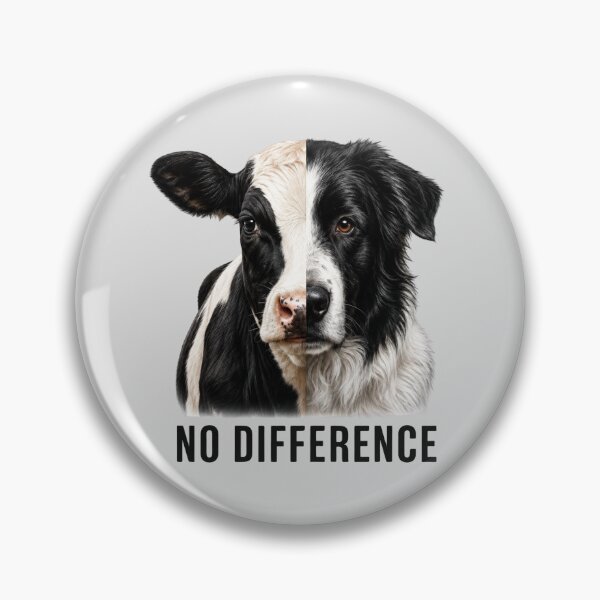 Item preview, No Difference Vegan Animal Welfare Cow Dog Farm Animals Pets Animal Rights Go Vegan designed and sold by Annika Shurafa.